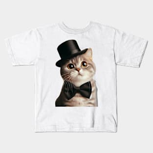 The Dapper Feline Kids T-Shirt